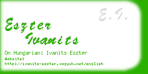 eszter ivanits business card